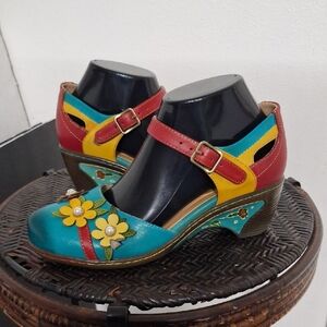 Metcandy Sweet Playful Candy Mary Jane Heels Size 38 US 7 7.5 Clogs Pump